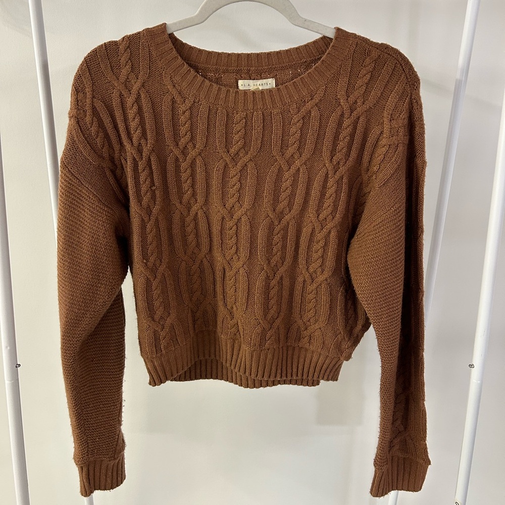 La Hearts Cable Knit Sweater